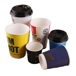 Source Factory Logo Custom HOT DRINK PAPER Cup commercial reception drinking water office commonly used single-layer Cup