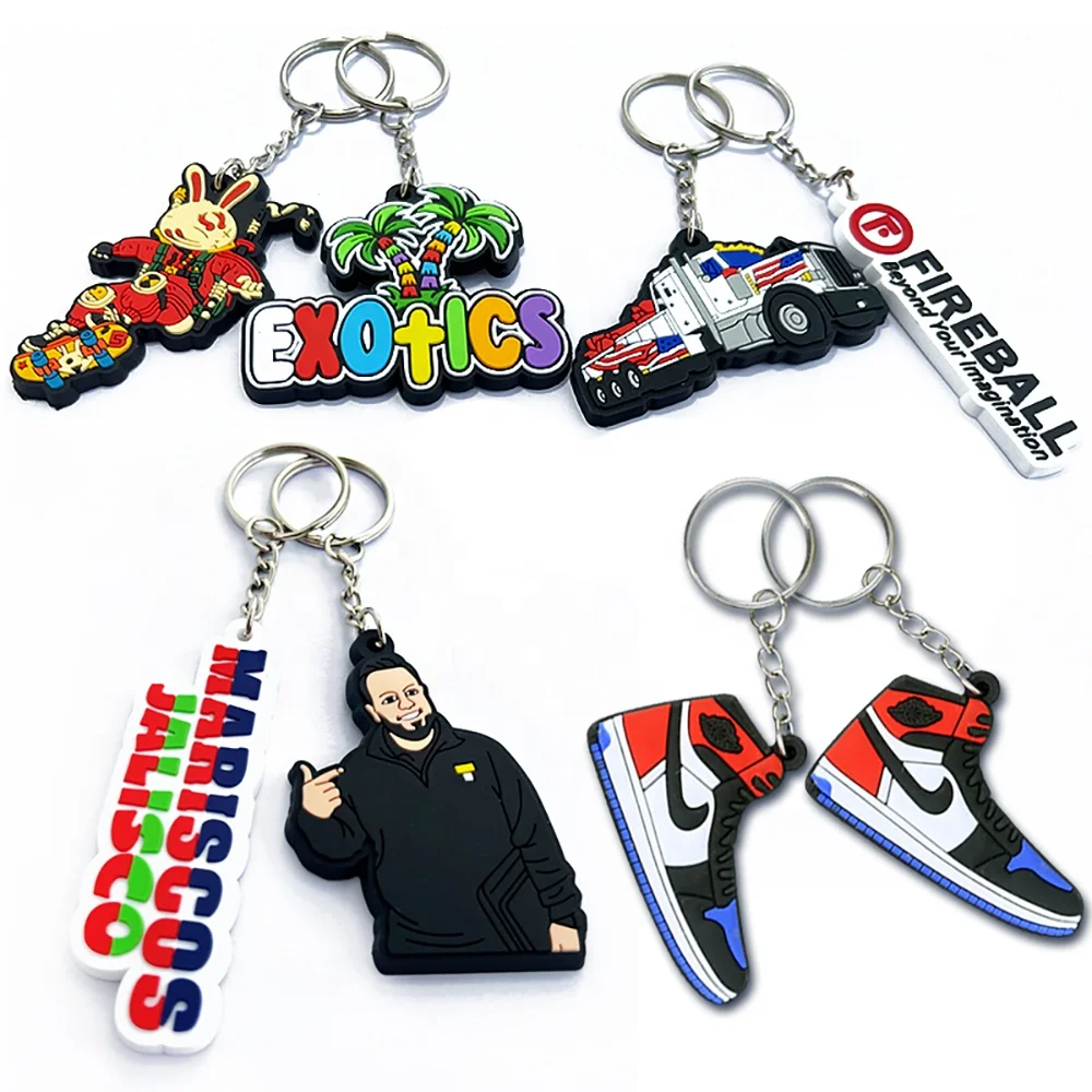 Wholesale high quality embroidered keychain custom fabric keychains custom logo embroidered key chain