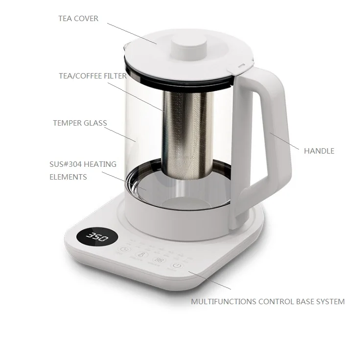 Home appliances multi-function water boiler maker tea Cordless Electric Kettle fast Boil Cordless Electric Kettle