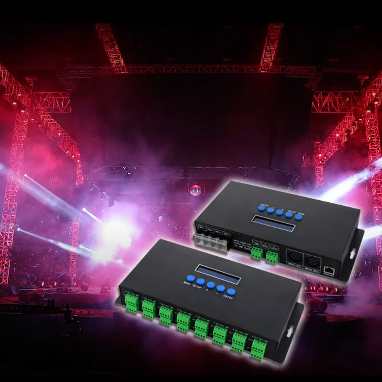BC-216-V2 DC5V-24V ArtNet/sACN(E1.31) в SPI/DMX пиксельный светодиодный контроллер света выход 16 портов