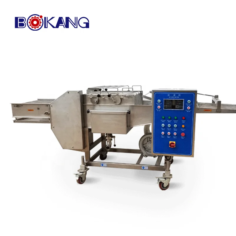 Shrimp Dipping Battering Chicken Fillet Bread Crumbs Covering Coating Machine