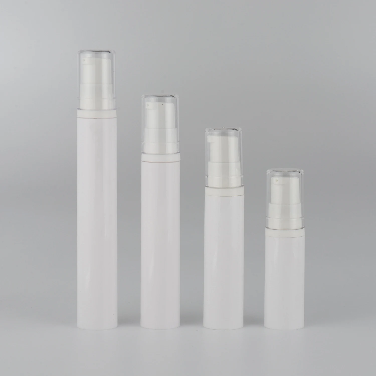 In stock 5ml 10ml 15ml 20ml Mini Atomizer white head Mist Airless Spray Bottle Packaging Cosmetic Airless Pump Bottles