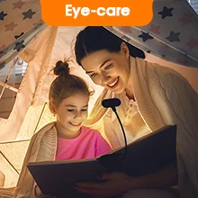 LOHAS 2024 Flexible Led Clip On Book Reading Lamp Usb Rechargeable Kids Children Reading Light For Books Laptop