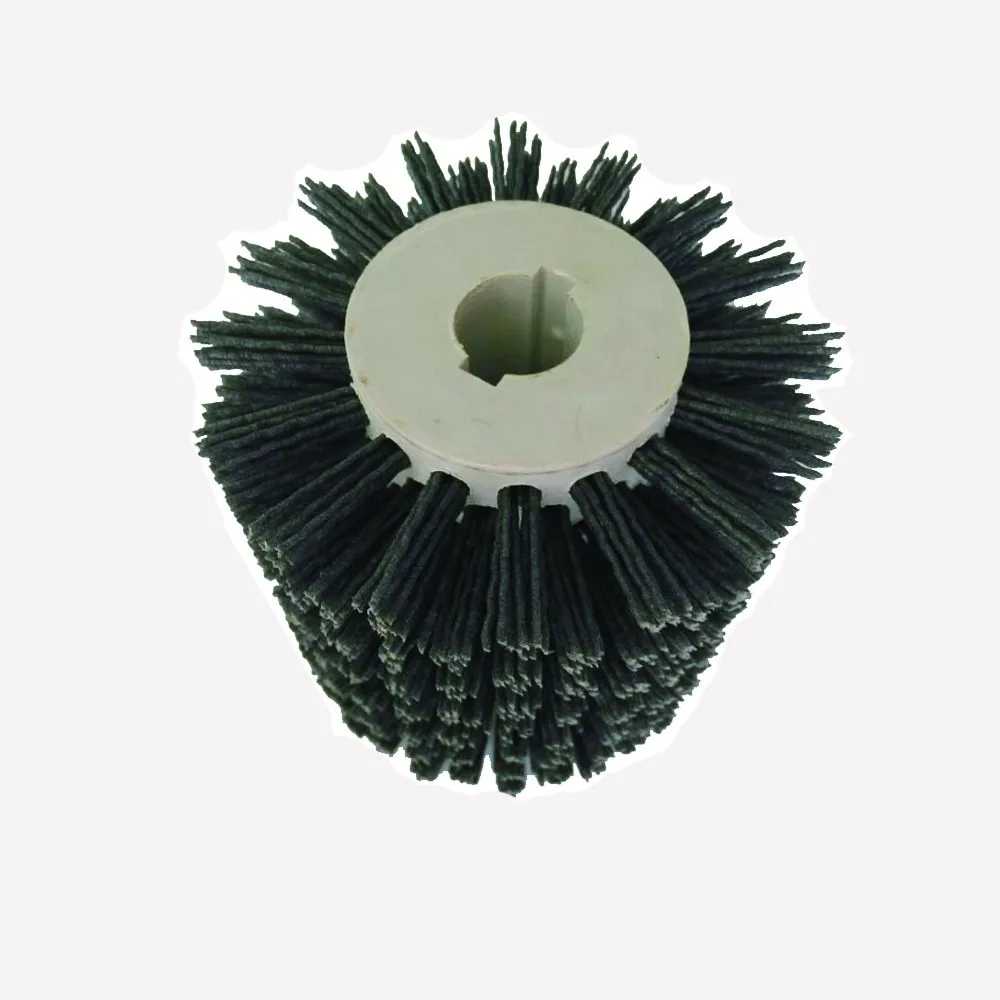Abrasive pvc shaft nylon bristle cylinder brush roller for cleaning machine