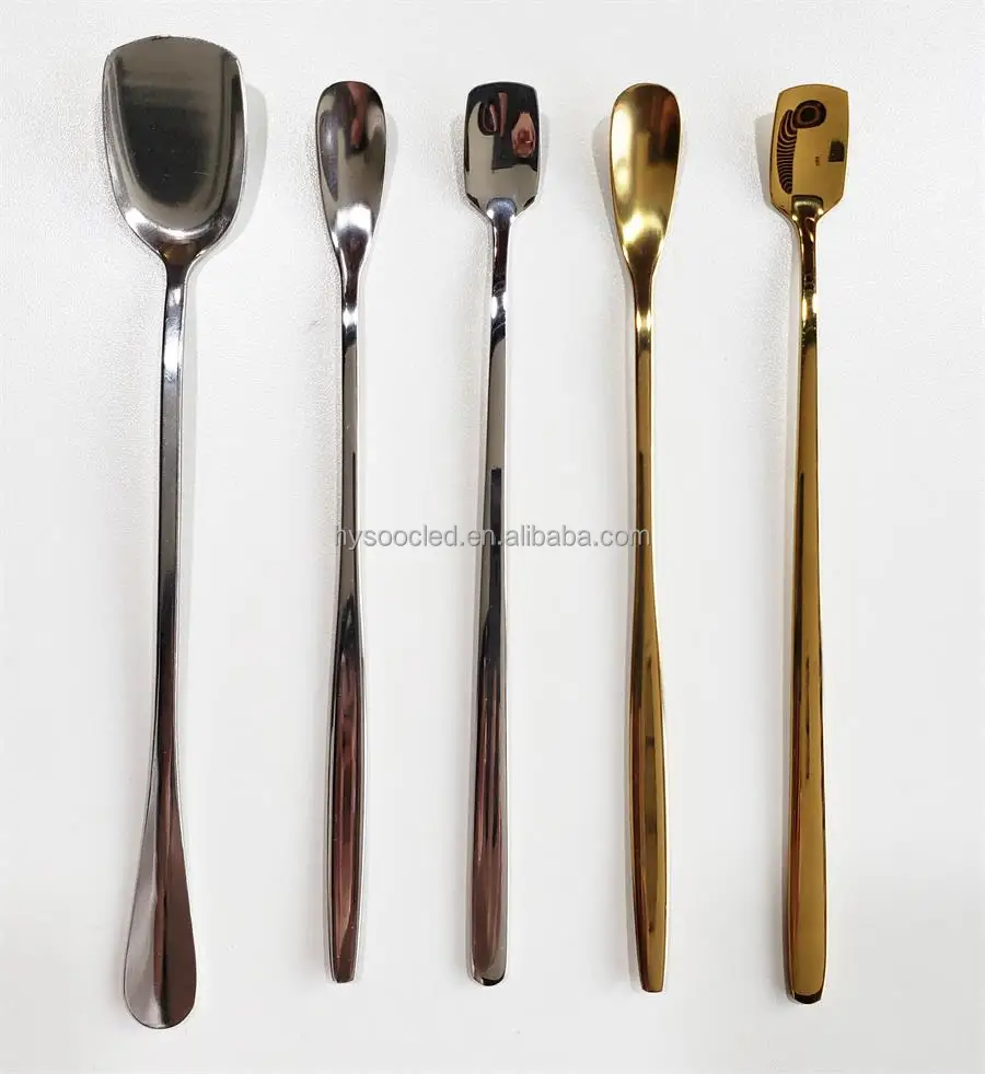 Long steel Bukhoor small fragrances spoon scoop Bukhoor and Oud long metal handle golden spoons long spoon stainless steel
