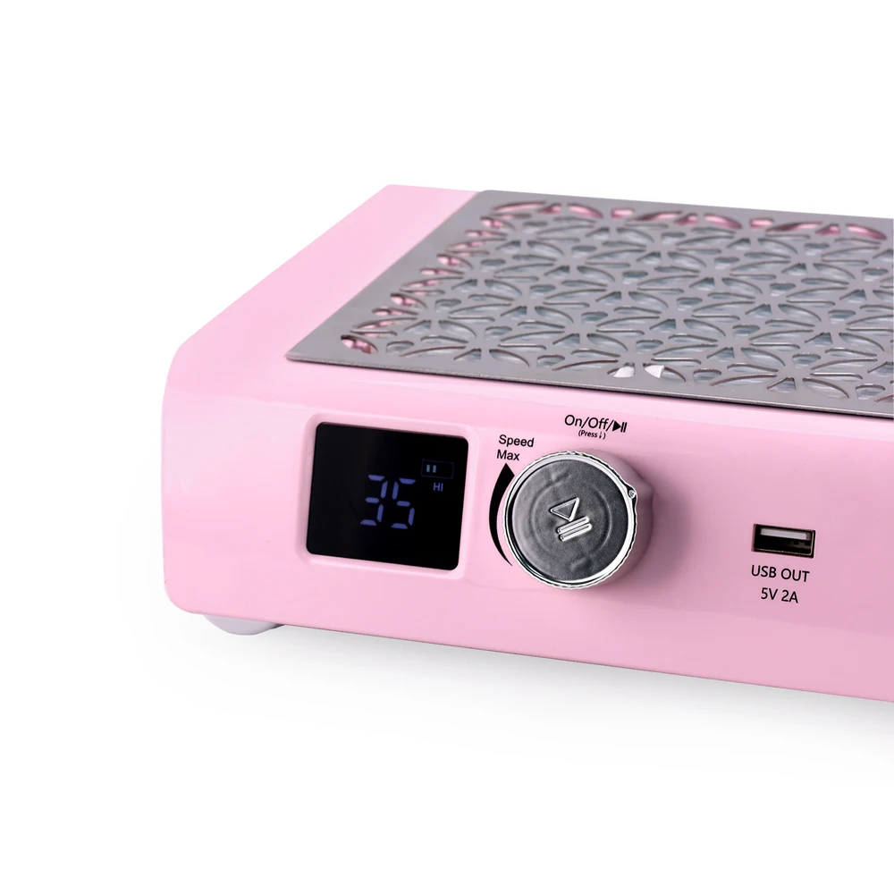 2024 85w Strong Power Brushless Motor Portable Cordless Nail Dust Collector Manicure Professional with Powerful Fan for Salon