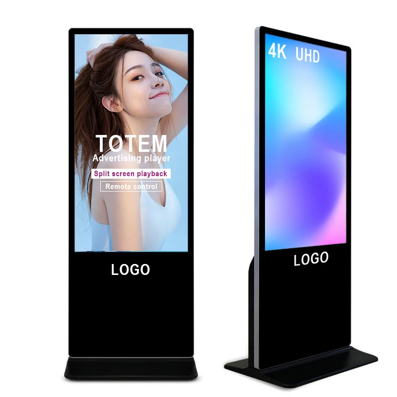 Factory Totem Touch Screen Display Kiosk 4K LED 32 43 55 65 Inch Floor Standing LCD Advertisement Advertising Player