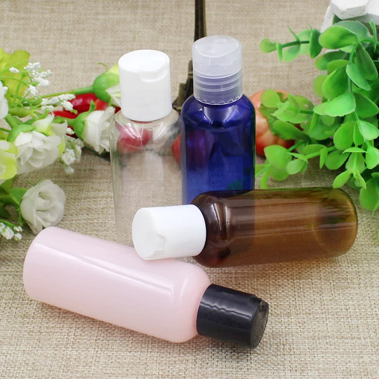 30ml - 500ml 1oz 2oz 4oz 5oz 8oz Bullet Round Shape Transparent Squeeze Plastic Bottles With White Black Flip Disc Caps