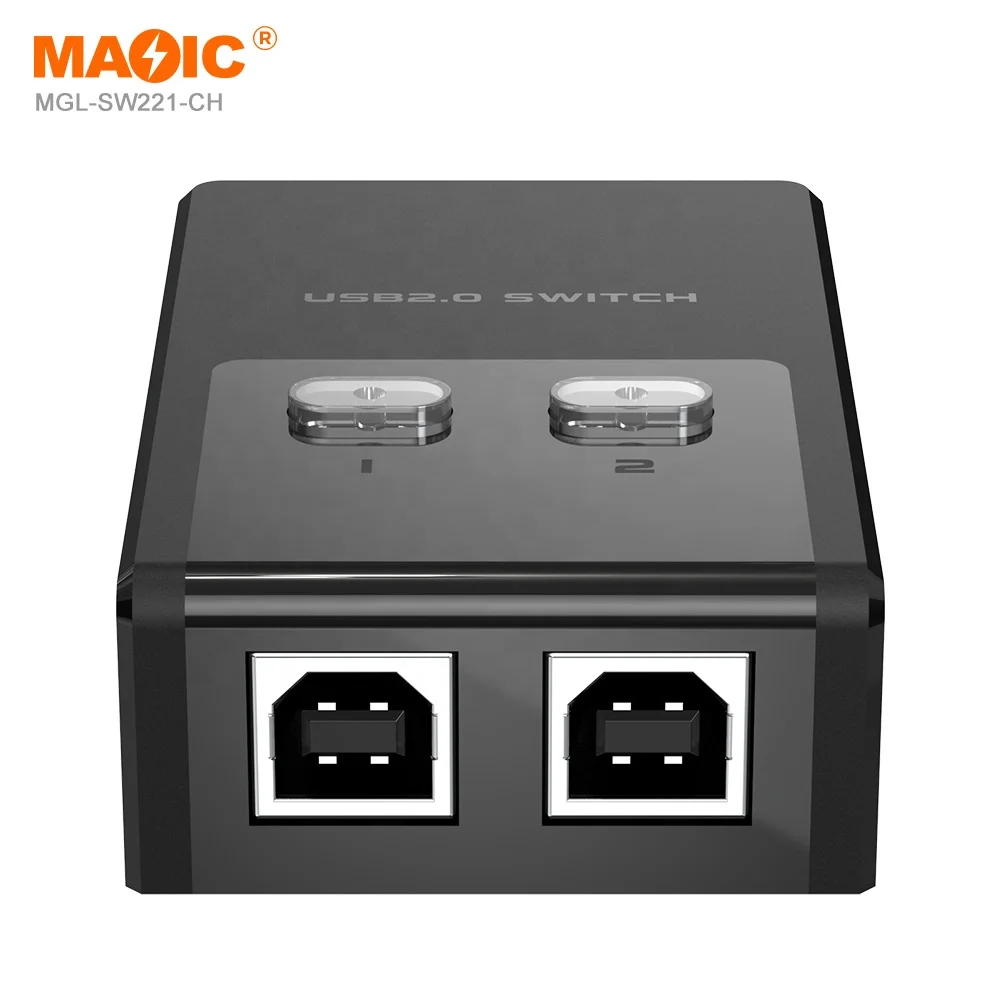 New model 2 port Auto USB2.0 Printer Switcher 2 Input 1 Output USB Printer Cable for Monitor