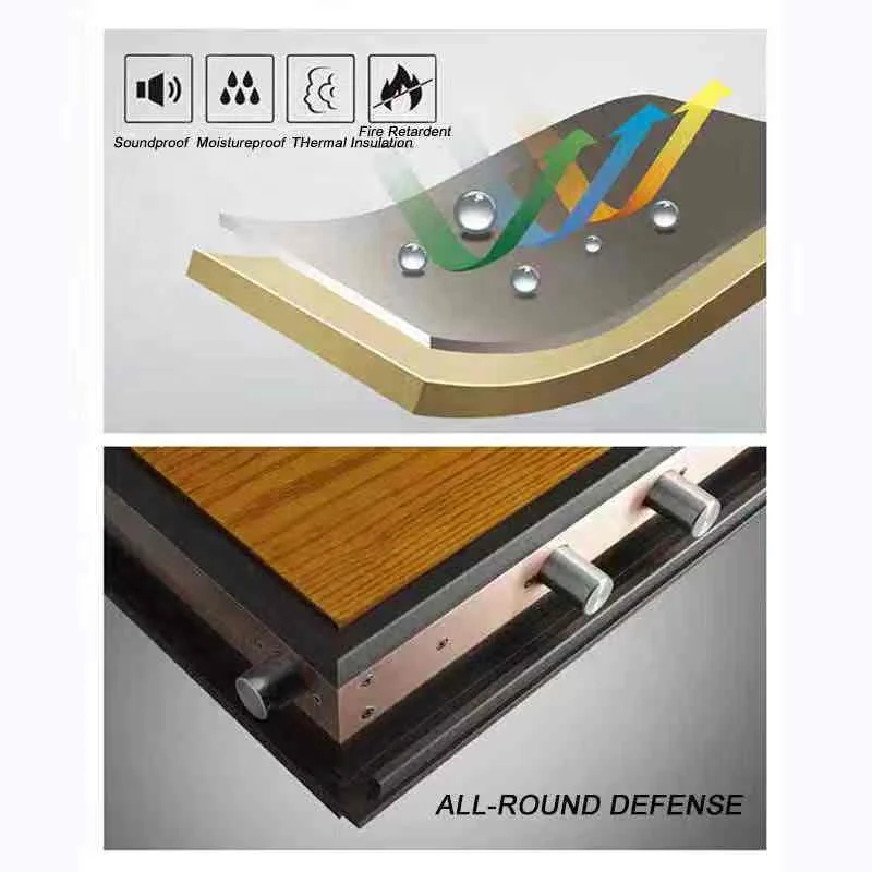 Luxury Design Cast Aluminium Door Double Door Bulletproof Main Entrance Steel Doors Security