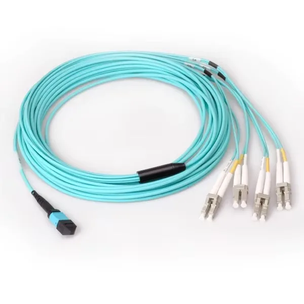 8 core 12 core 16core Om4 Mpo Multimode Elite Breakout Cable Female Patchcord Lc Om Mtp Mpo Patch Cord