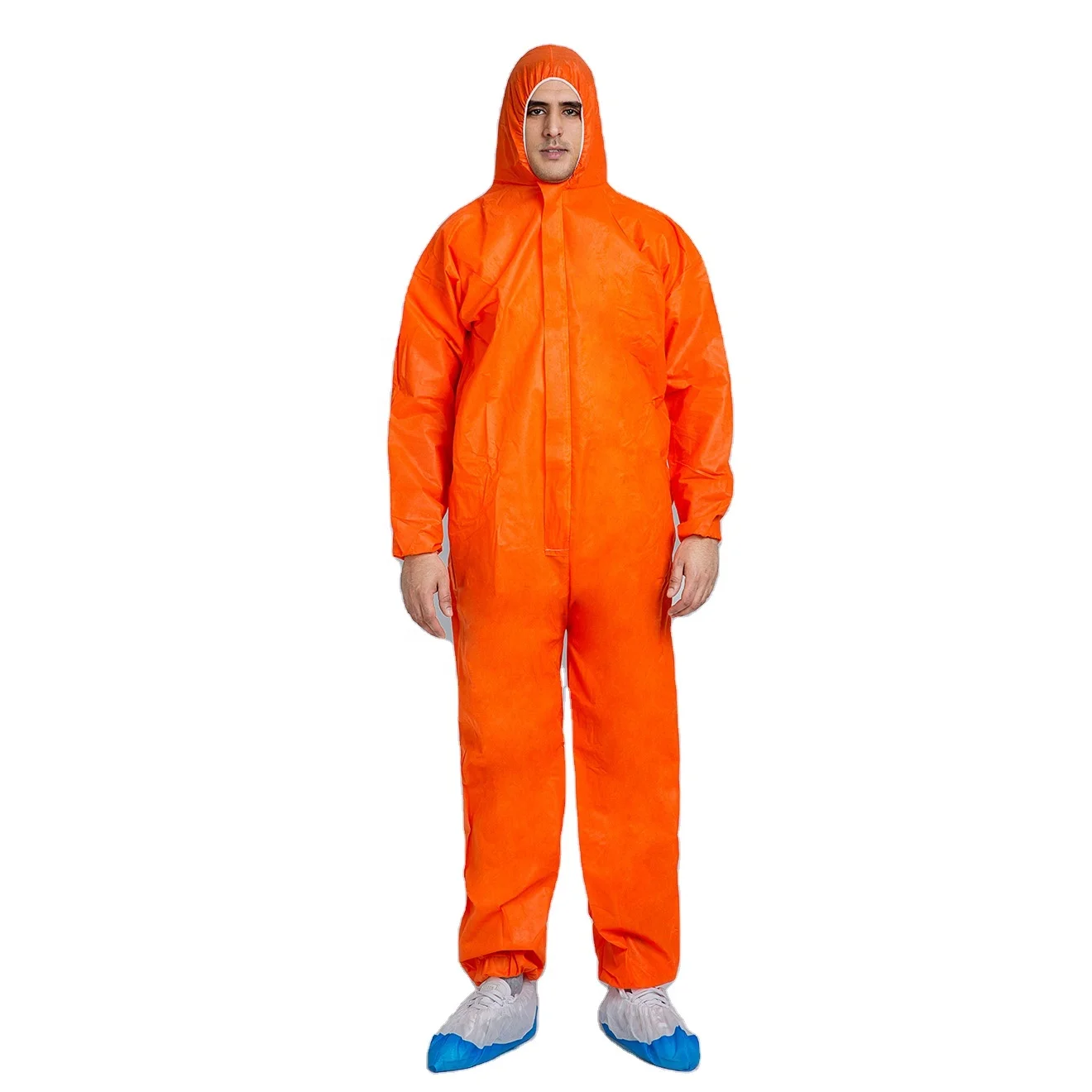 OEM Wholesale PPE Disposable Coverall Anti-Static Microporous Breathable Coveralls With Hood And Boots