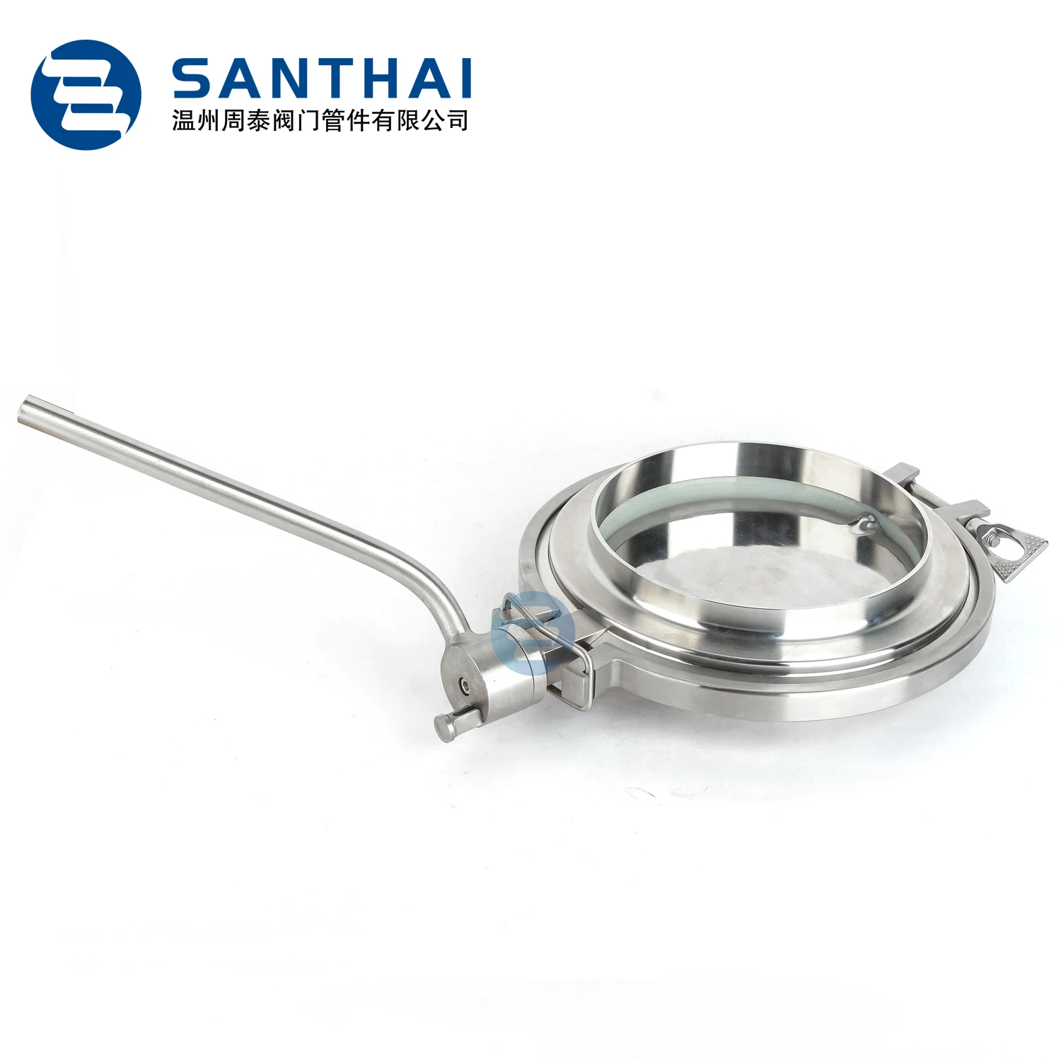 Sanitary Middle Clamp Manual DN200 Powder Butterfly Valve