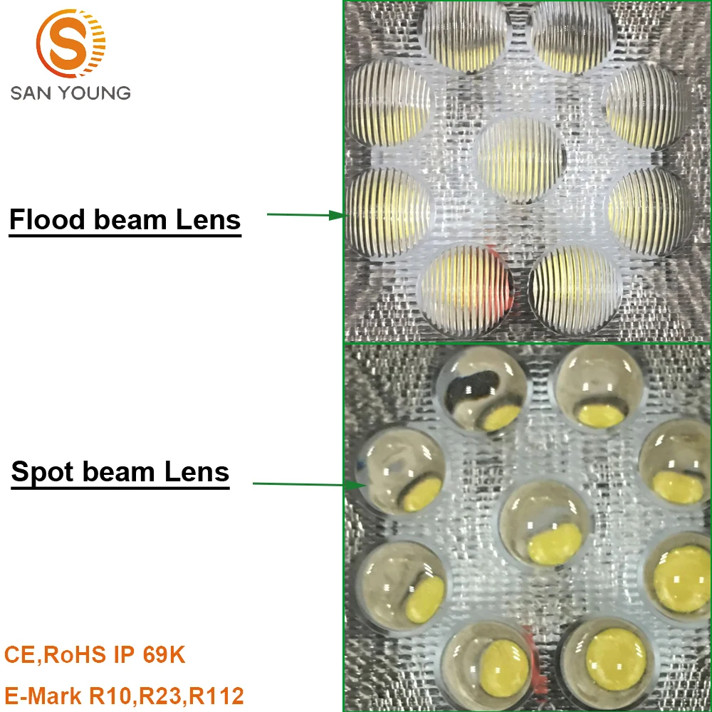 
4 inch 27w wholesale round led work light spot flood lamp for trucks working light 12V 24V cheap price work lamp waterproof 