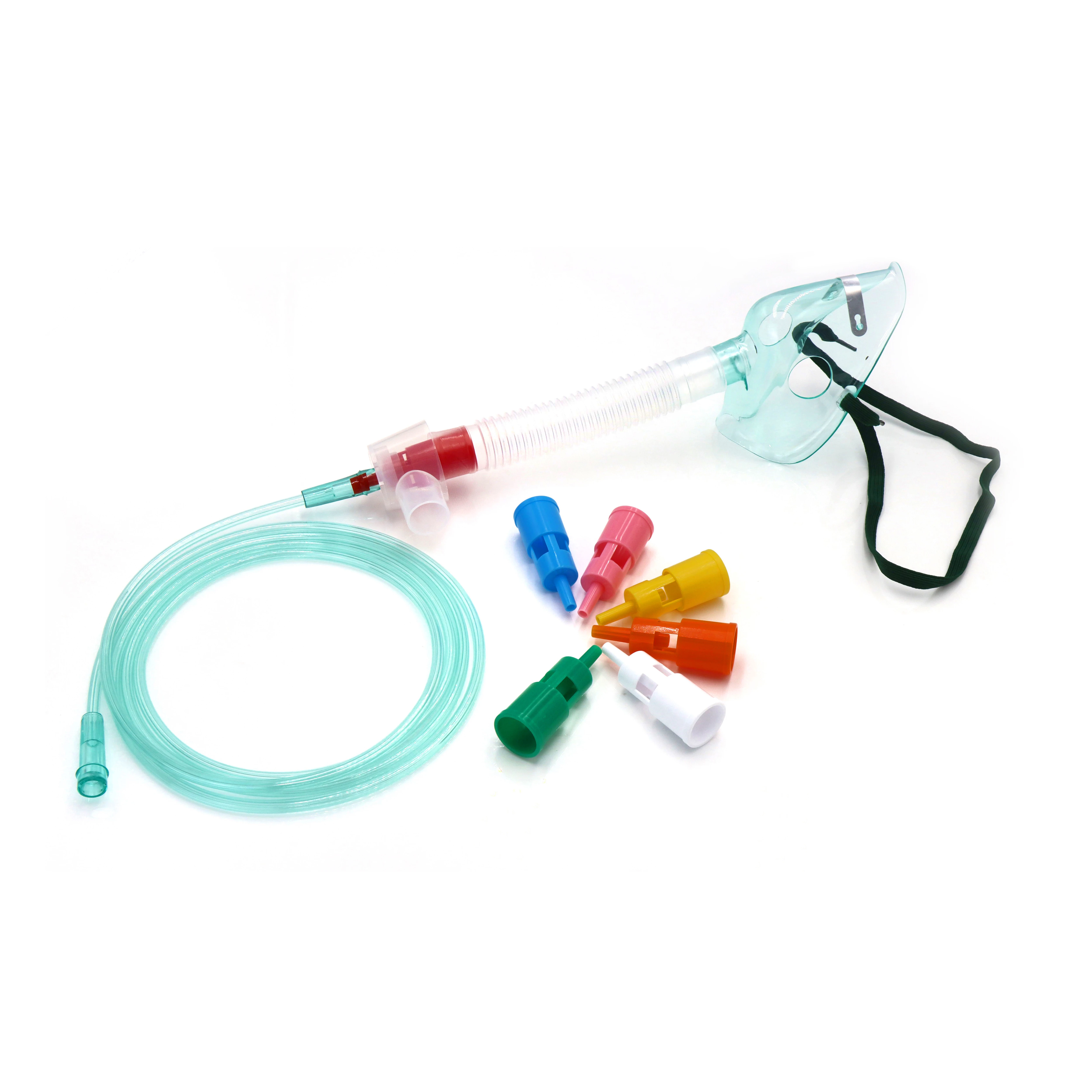 Oxygen Adjustable Venturi Mask with 6PCS Colored Venturi Connectors