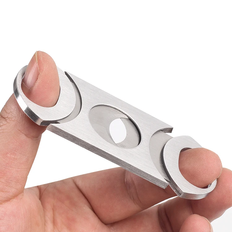 Cigar Cutter Simple Stainless Steel Cigar Smoking Accessories Tools Wholesale Portable Mini Travel Metal Cigar Knife