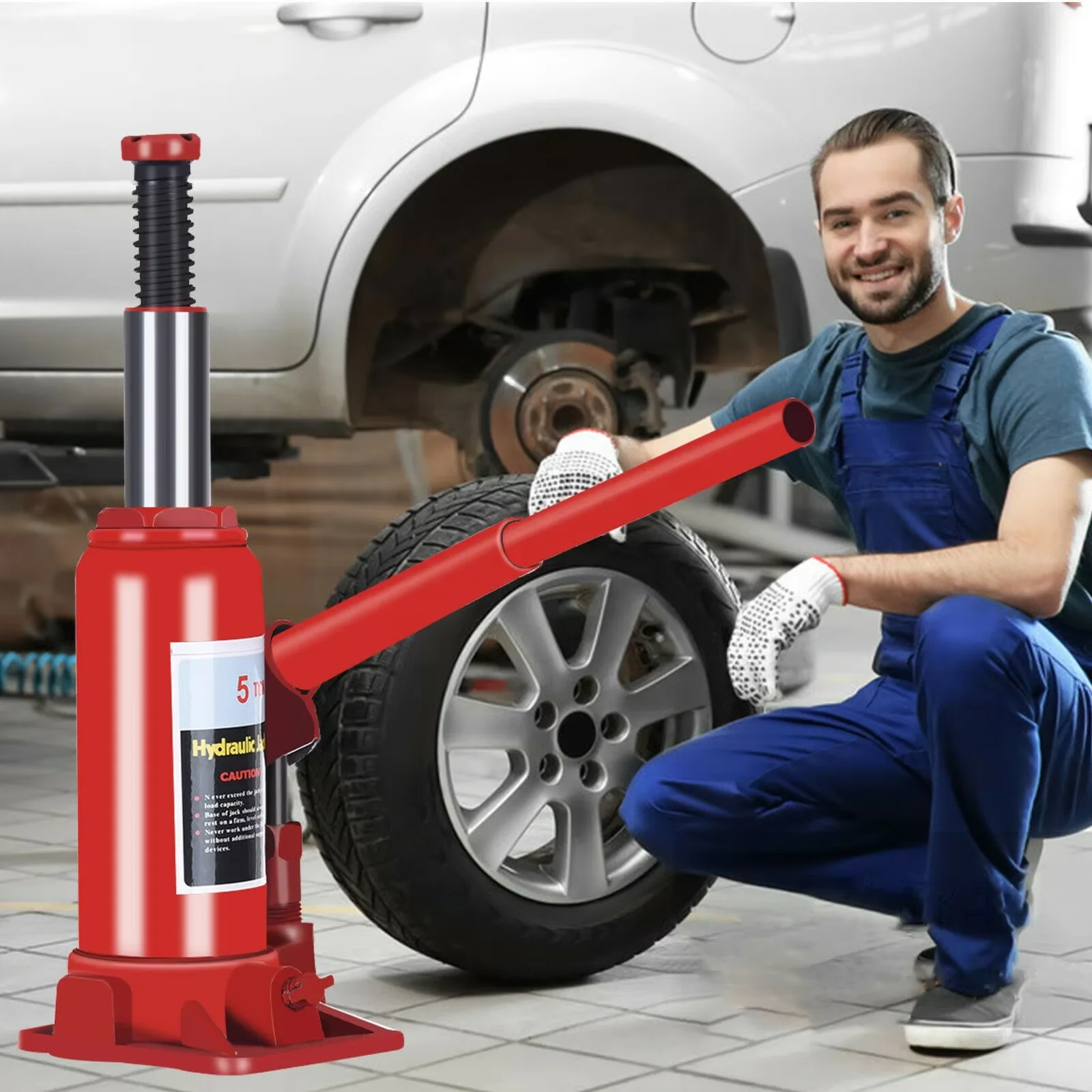 Altertool 20 Ton Hydraulic Bottle Jack Vehicle Equipment Welding Type Car Jack for auto, truck, farm