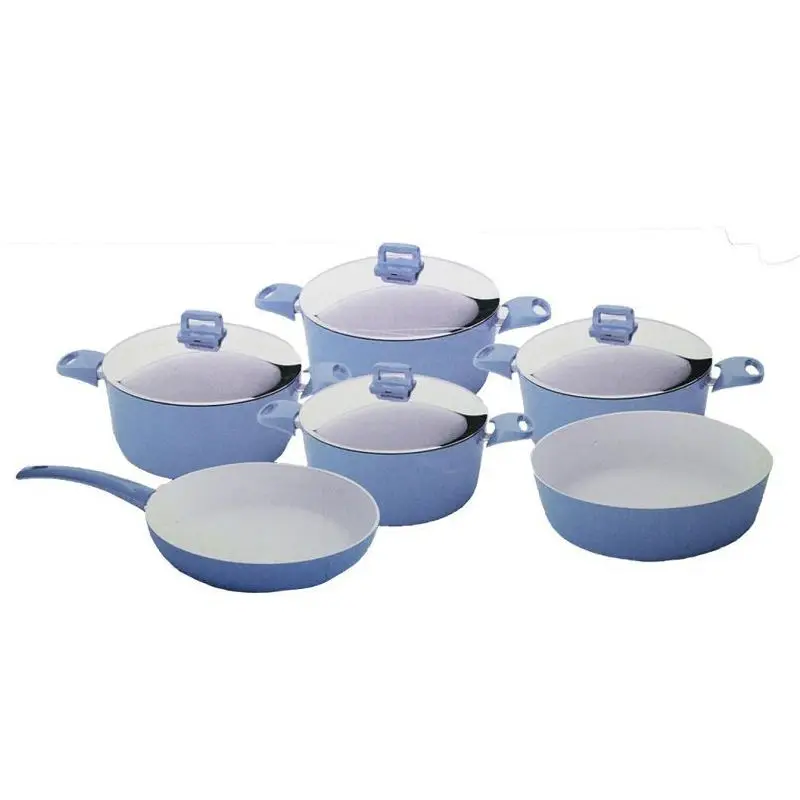 Household kitchen five-color non stick pot copper pot cooker set