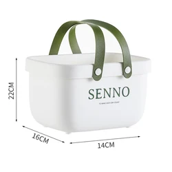New  Home Bathroom Storage Basket Multifunctional Plastic Storage Basket with Handle