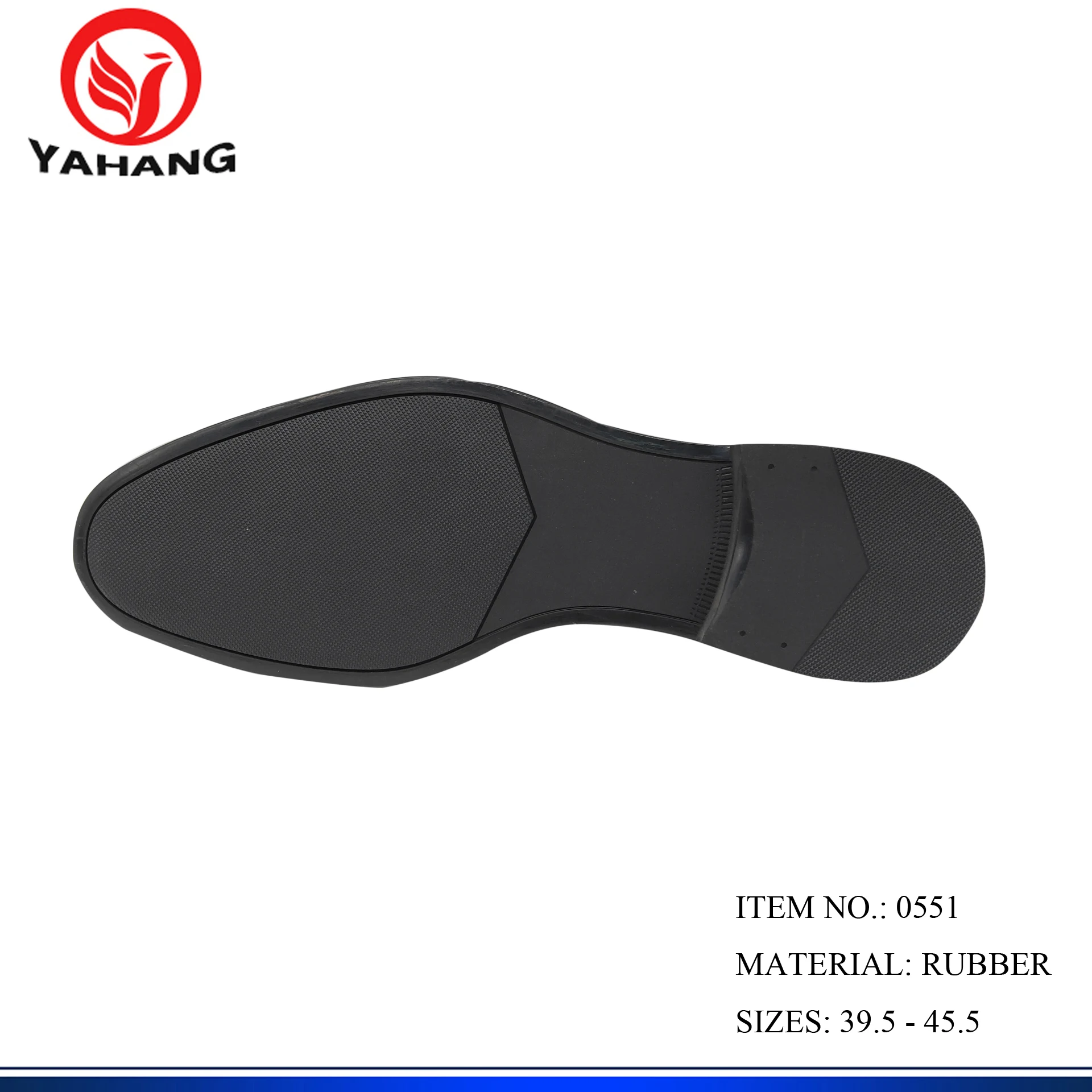 Fashion Style Boot Sole Design Factory Made Rubber Shoe Outsole for Formal Shoe