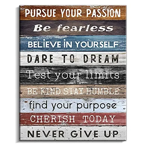 ArtUnion Inspirational Wall Art Framed Canvas Motivational Quotes Decor for Home Bathroom Bedroom Office Classroom Gym