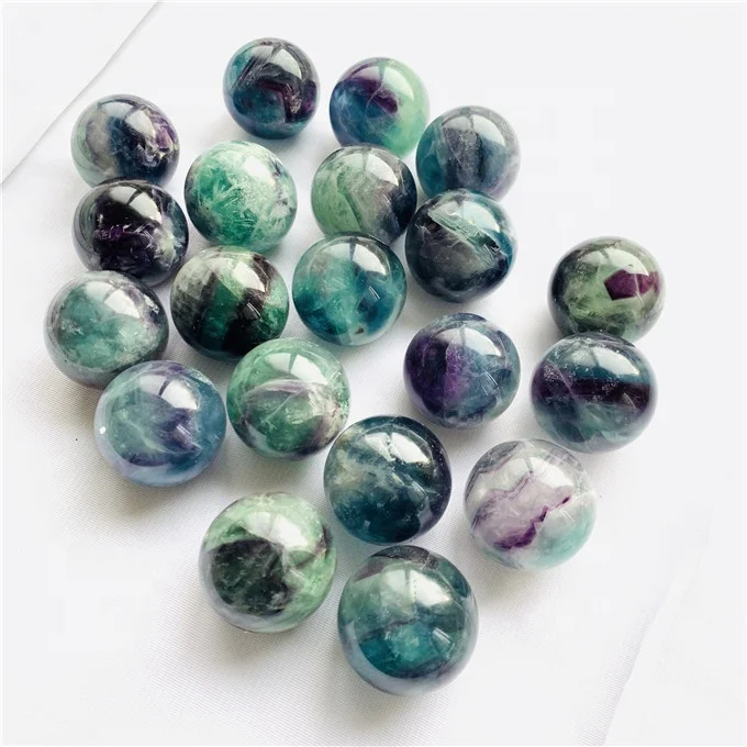 Semi-precious rainbow fluorite crystal ball sphere colorful fluorite Stone Quartz Crystal Ball Sphere