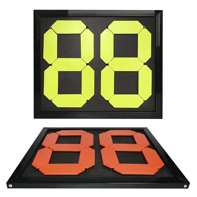 PVC Manual Football Substitute Board to Change Player 2 Digit Portable Referee Soccer Football Substitute Board