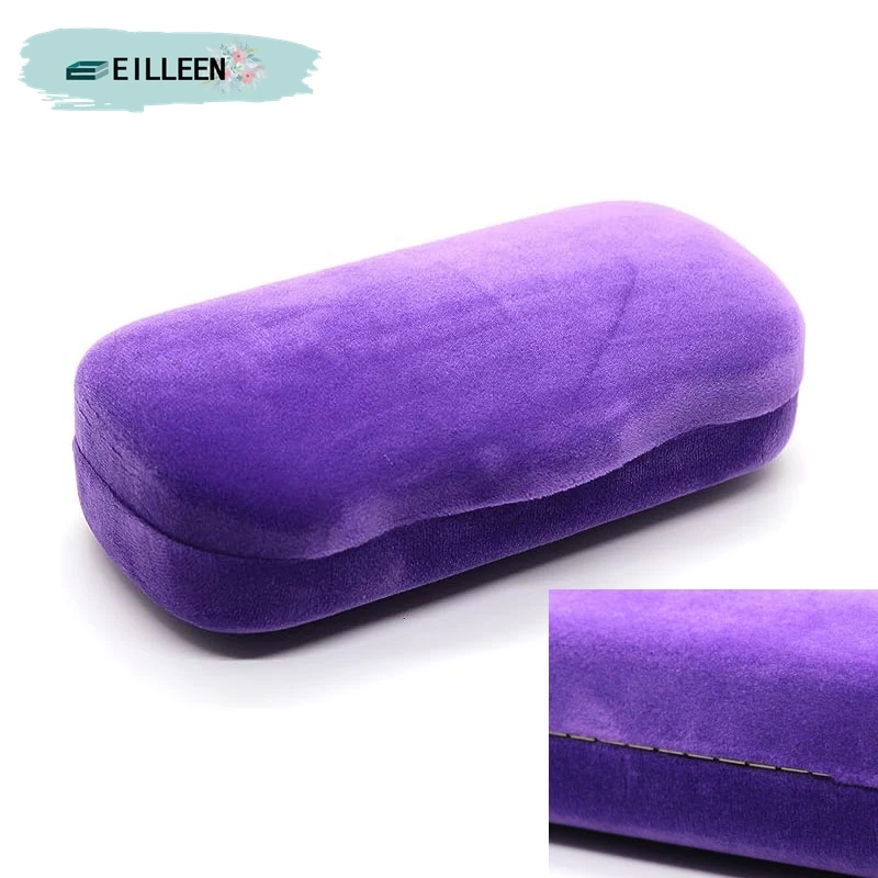 New design purple velvet suede jewelry sunglasses luxury glasses case