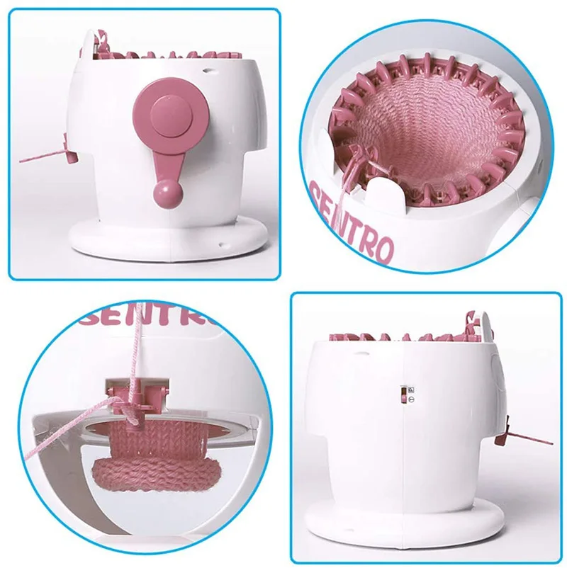 Smart Weaver Knitting Round Loom, 22 Needles Knitting Loom Machines Weaving Loom Kit for Sock, Hat