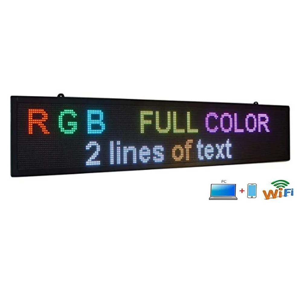 7 color led scrolling display message board WIFI LED Sign Display Programmable Screen Scrolling text letter p5 led display