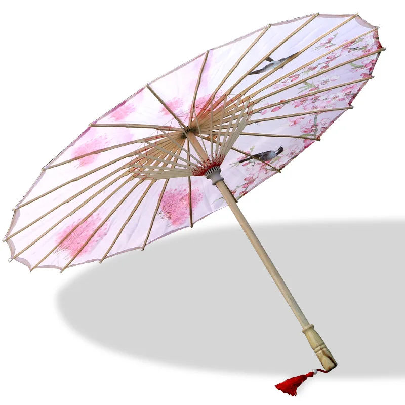BSBH Chinese Traditional Customized Handmade Bamboo Silk Parasol Umbrellas