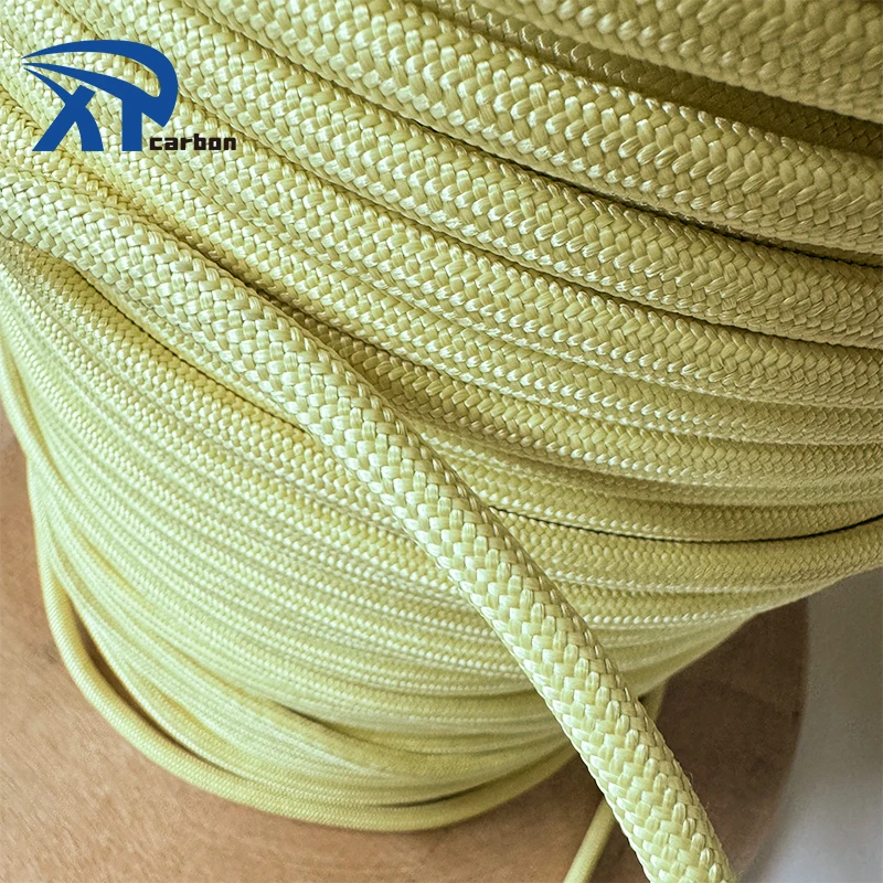 Stable Heat Resisting Performance Double Braided 8mm Aramid Fiber Rope for Firefighting