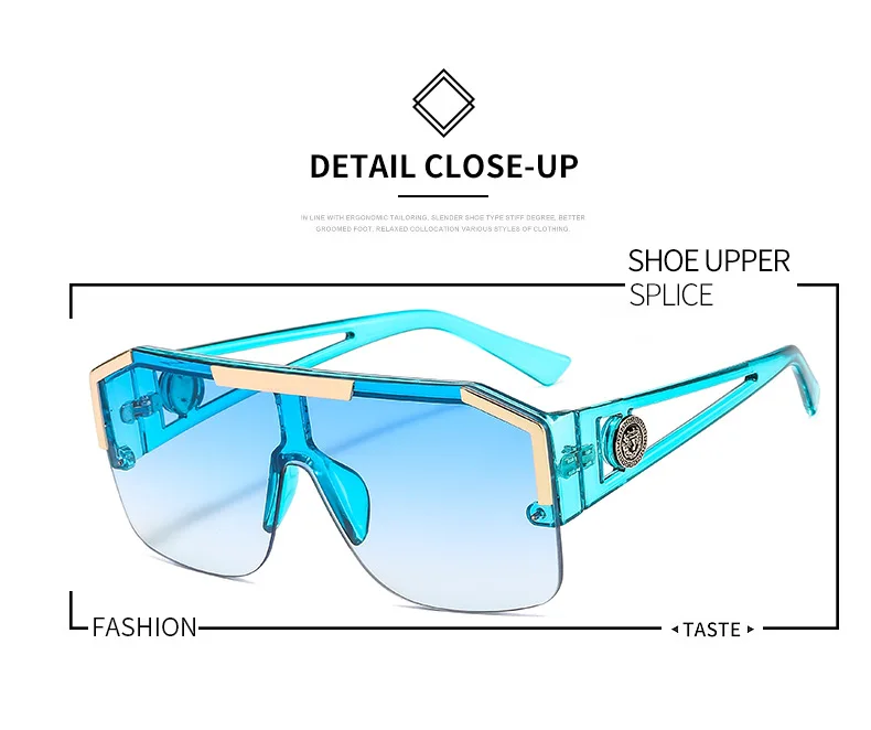 Fashion oculos de sol Big Frame Glasses uv400 New Shades mens sunglasses luxury Women Sunglasses