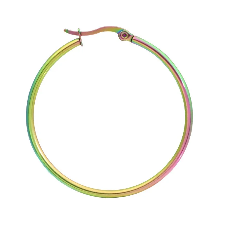 New Style Hoop Earrings 18K women earrings hoops Ladies Fashion Jewelry gold plated stainless steel hoop earrings