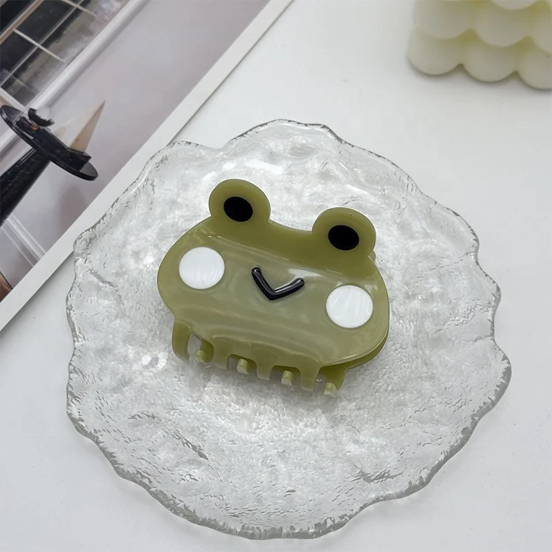 Customized mini frog hair claw cute animal xl claw clip headwear.