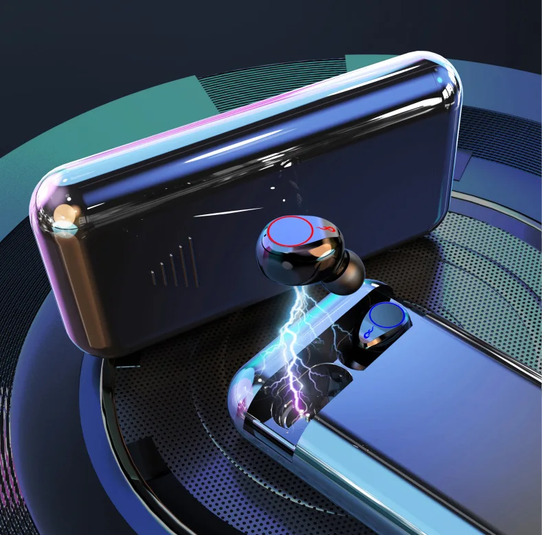 New 10000mah Mobile Power Bank Wireless Earphones Bass Stereo Tws Bt 5.0 Powerbank Earbuds