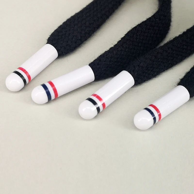 Нейлоновый шнур оплетка высокого качества цветная Толстовка плоский полиэстер шнурок с круглым силиконовым концом