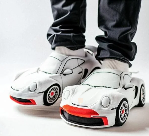 Home plush Car slippers Cartoon cotton slippers for men and women can be used in winter indoor warm car model slippers