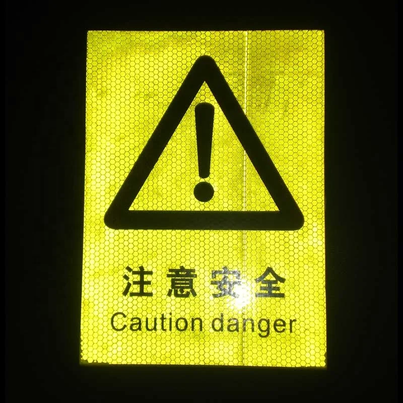 Safety Reflective Caution Sign for Hazard Warning