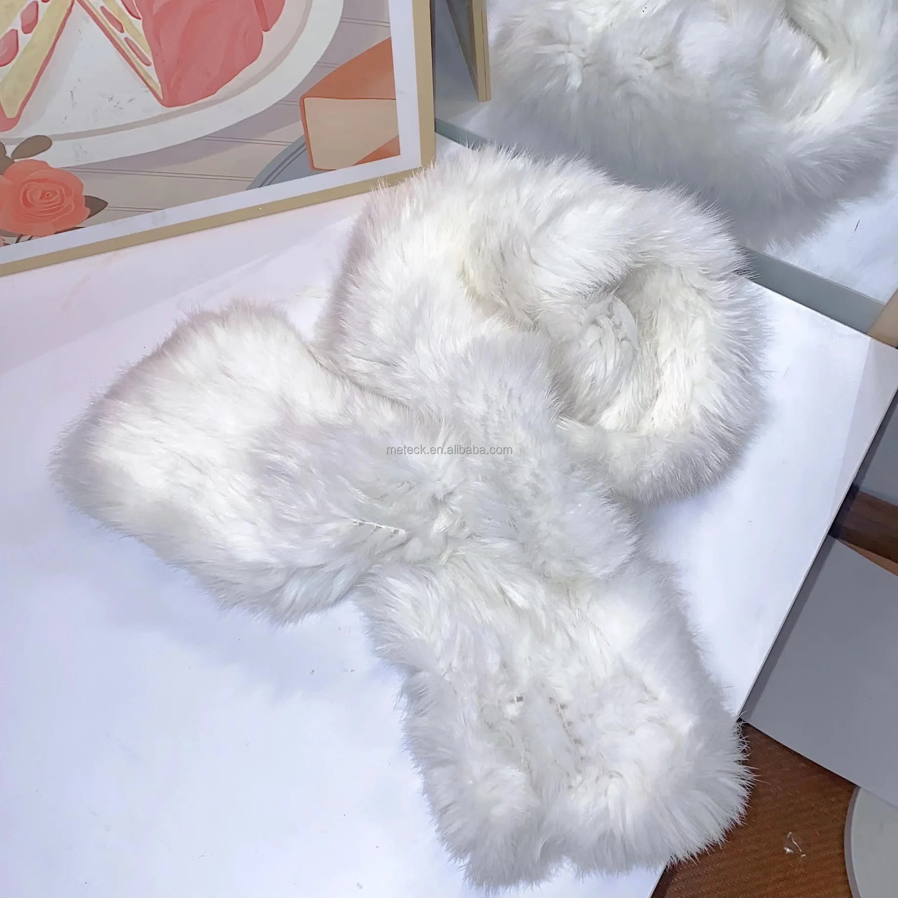 IC-KSR Fur Winter Custom Rabbit Fur Autumn Winter season Hot Selling scarfs for women stylish