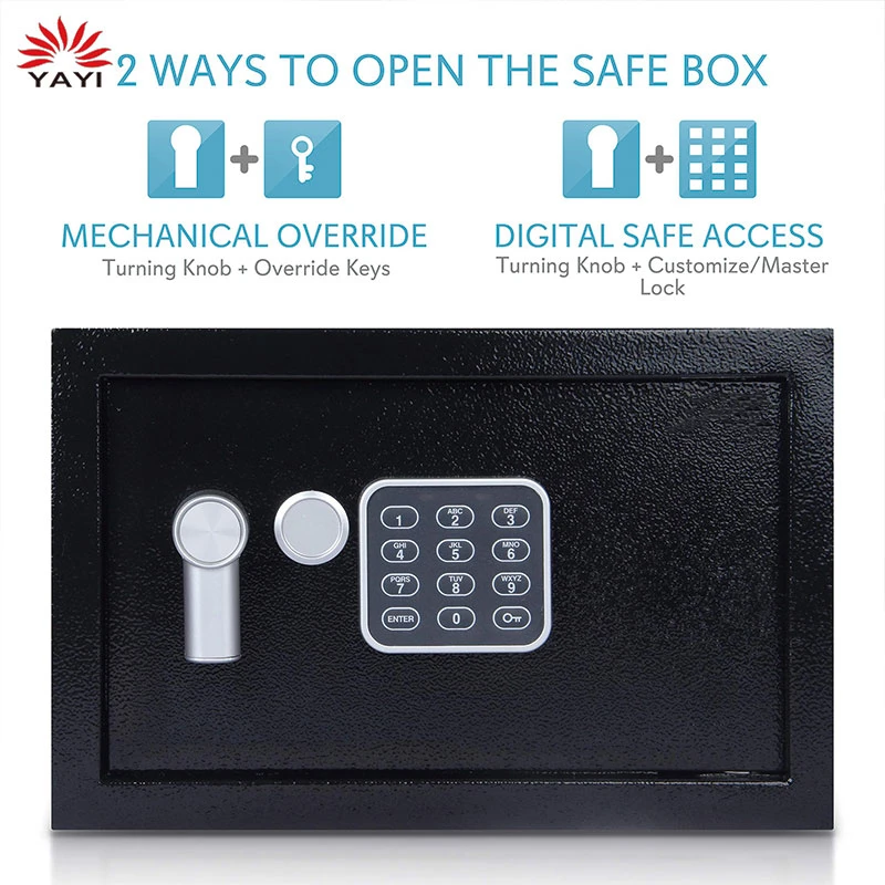 Portable Steel Alloy Drop Safety Keypad Lock Home Hotel and Office Security Money Safe Box