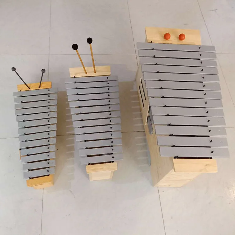 13 Tone Aluminum Plate Piano Kindergarten Early Education 13 Box Type Piano  a Set of Treble/ Alto / Bass Xylophone Sets