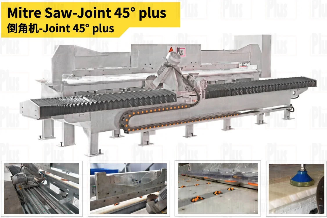 STONEPLUS Joint45 Plus Tile Cutting Machine in Stone Machinery Tile Saw Tile Cutting 45 Degree Angle Chamfering Plc Marble