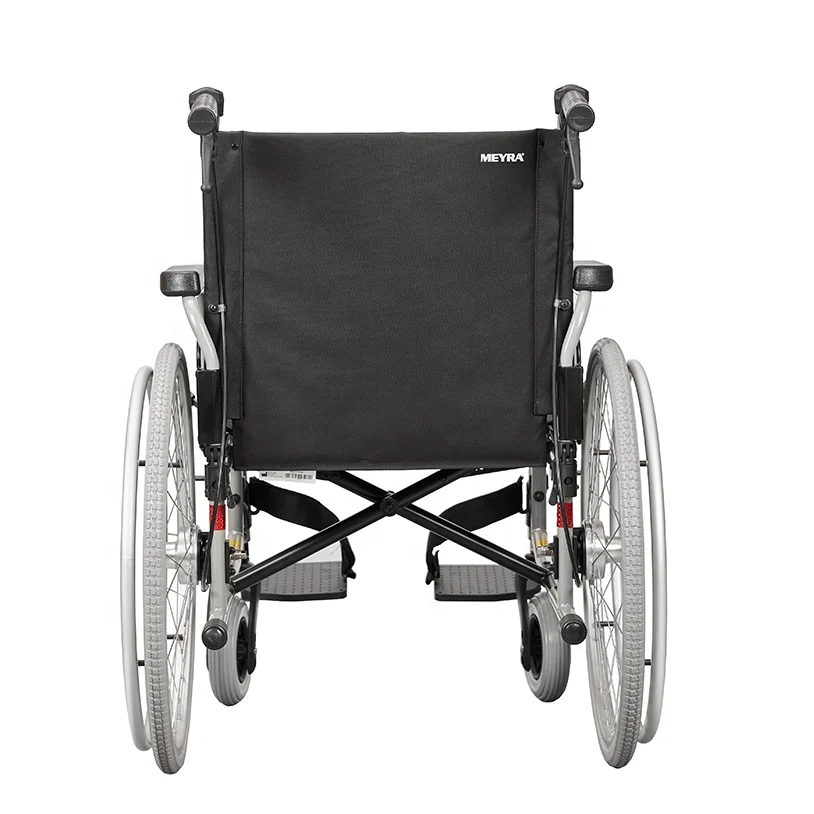 Standard Light Weight Brake Back Removable Steel Wheelchair Seat Width 460Mm Adjustable Height Optional drum brake for attendant