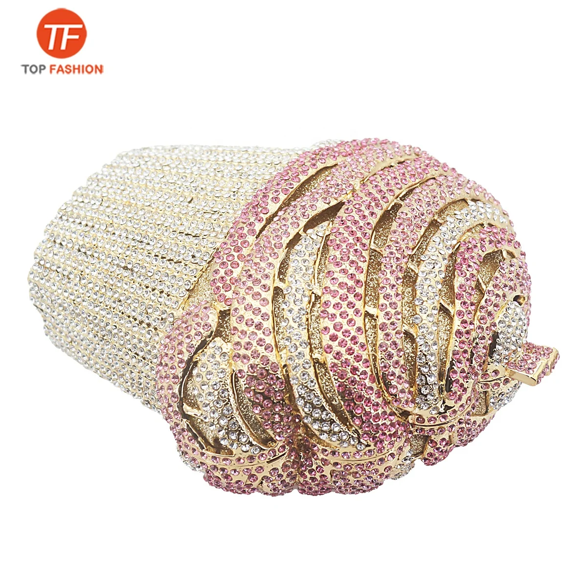 Luxury Cupcake Ice Cream Crystal Clutch Purses Bridal Wedding Party Purses from Factory