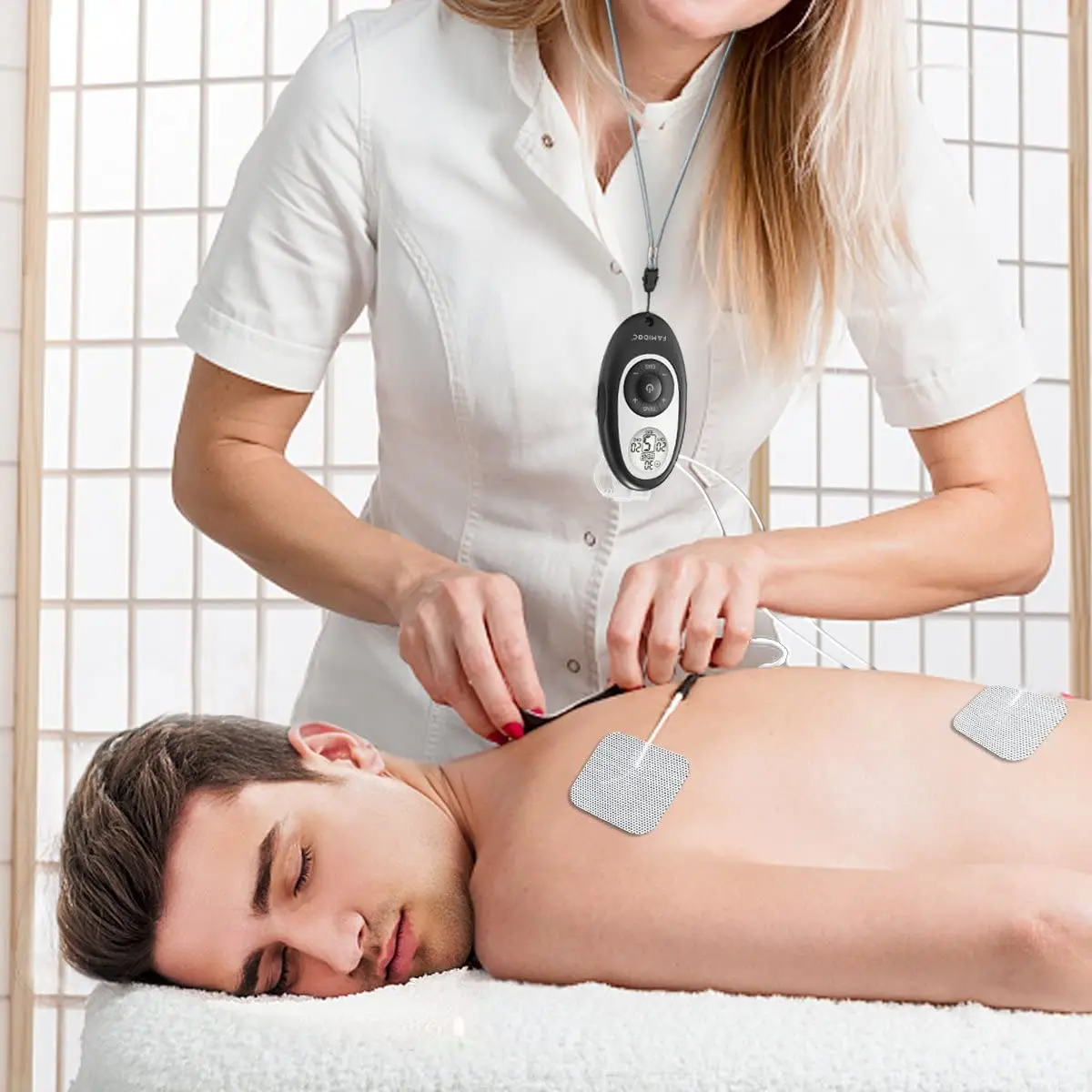 FAMIDOC Body Massage Physical Therapy Equipment Machine Massage Electronic Pulse Muscle Stimulator Tens Unit Physiotherapy