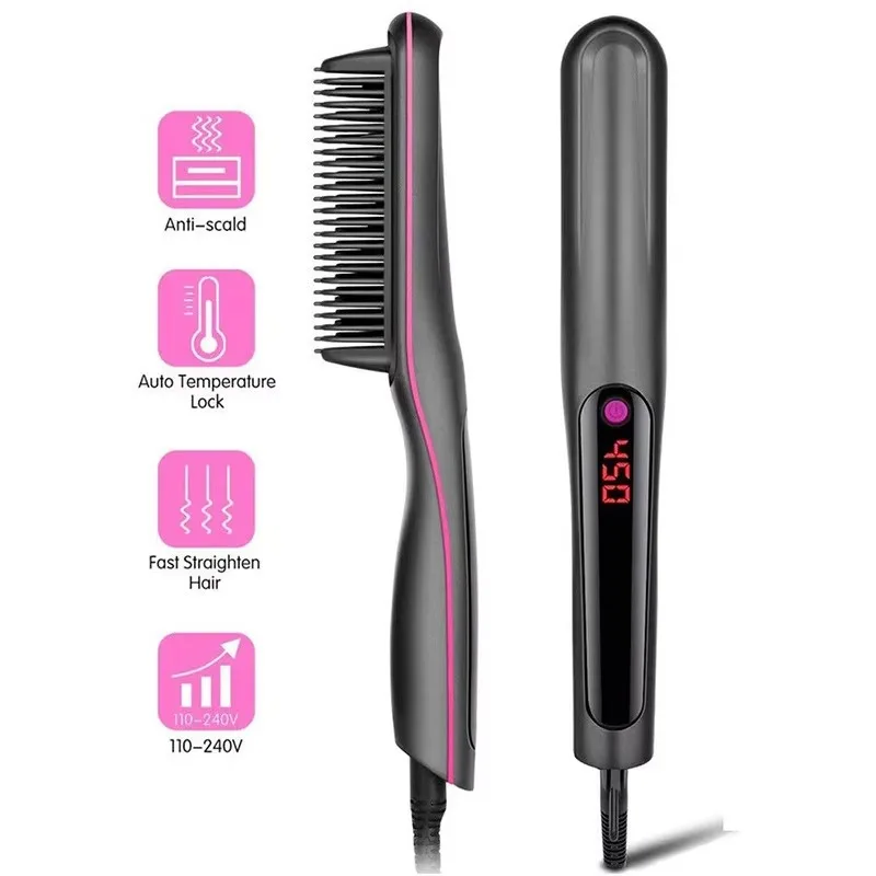 New hair straightener Hot comb anti-ironing ceramic curler Multi-speed electric hair straightener brush for both men and women