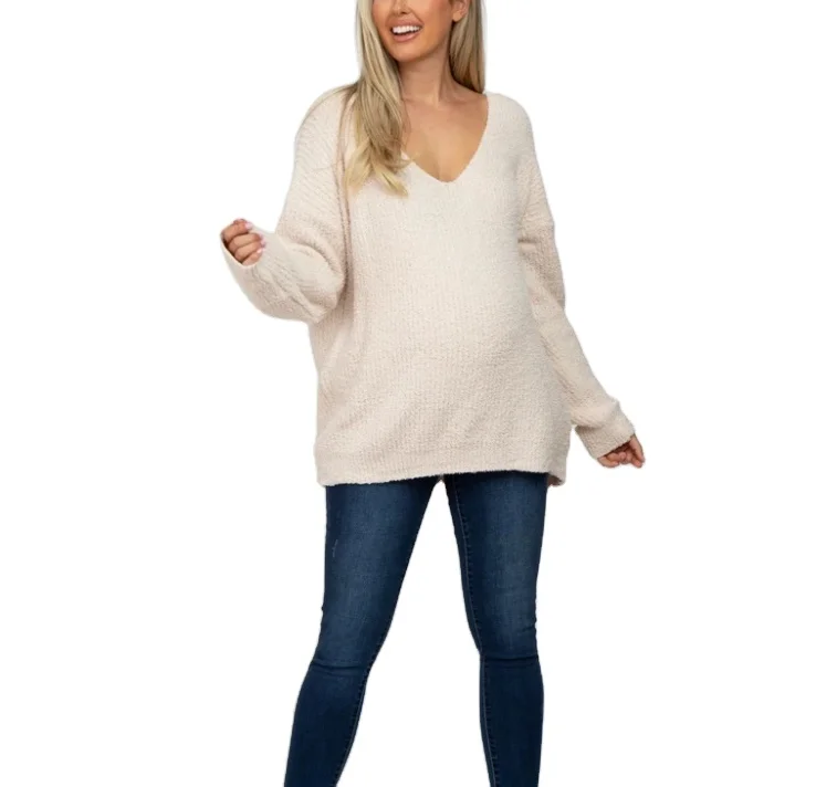 wholesale Nursing elegant sport jumpsuit sweaters maternity clothes for photo shoot