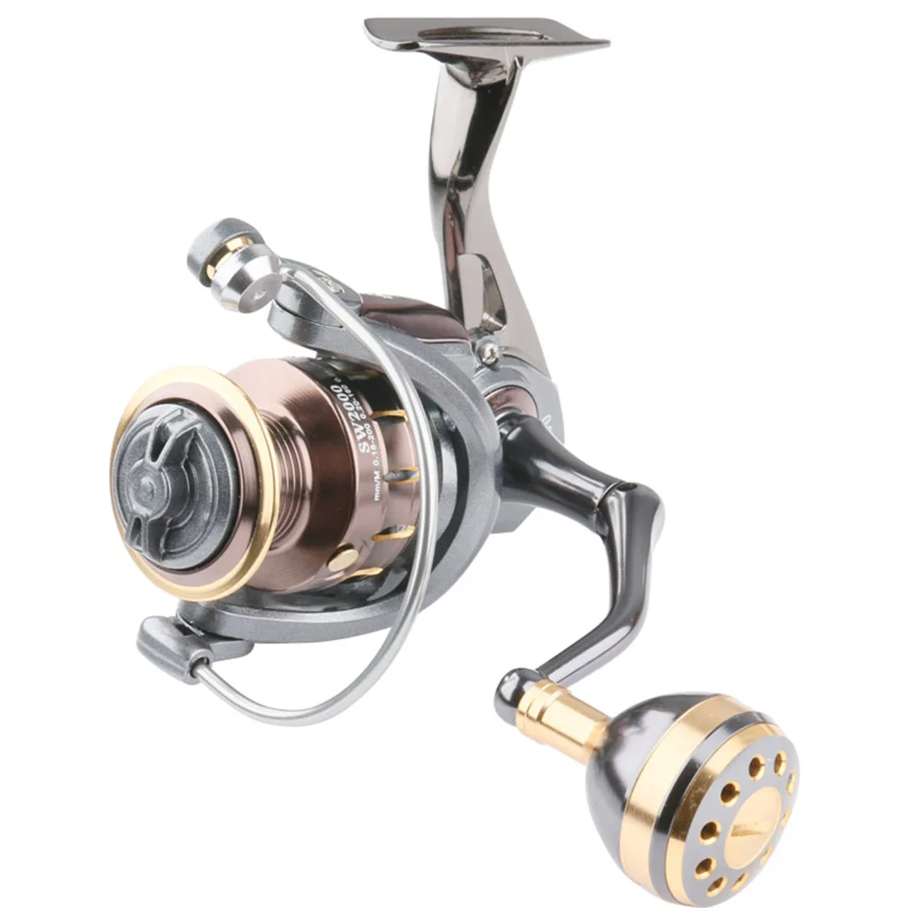SW2000-7000 Fishing Reel Sea Fishing Long Cast Round  All Metal Rock Metal Fishing Spinning Reel