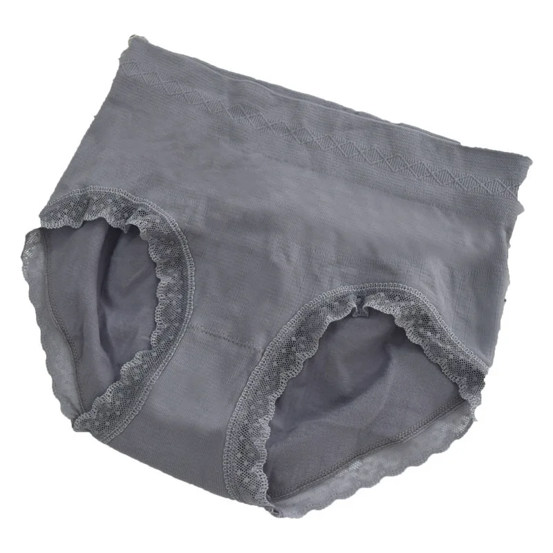 New Graphene Ladies Underwear Mid-Waist Breathable Seamless Lace Panties Tummy Control Butt-lifting Briefs For Women